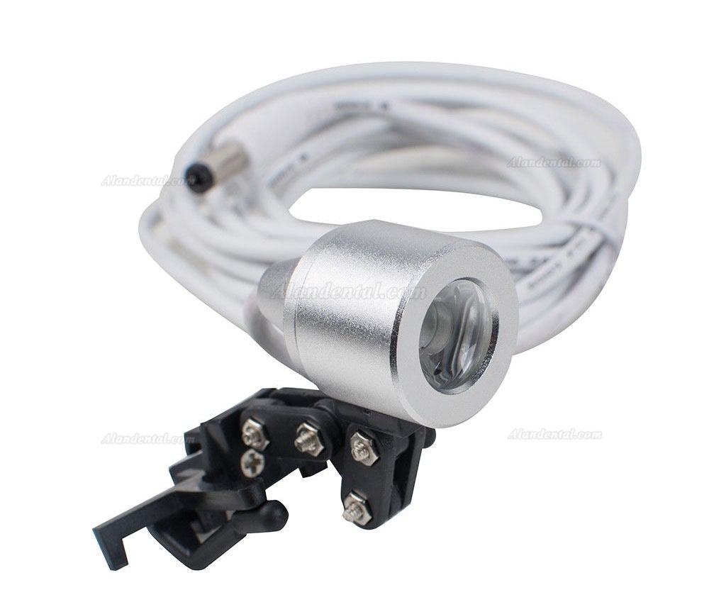 1W Clip Clamp LED Head Light Lamp for Dental Binocular Loupes Glasses Durable